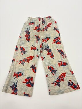 Vintage Kids corduroy bell bottom koala  Pants with Red & Navy Animal Print